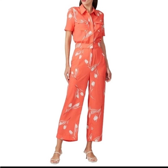 Fame and partners jumpsuit size 4. Tangerine - Picture 2 of 8